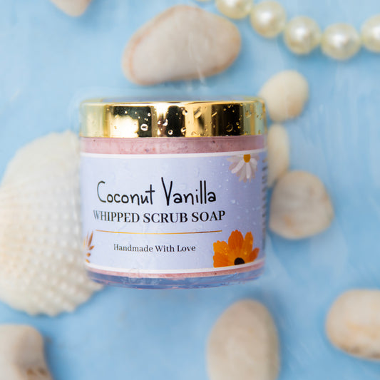 Coconut Vanilla Whipped Scrub Soap